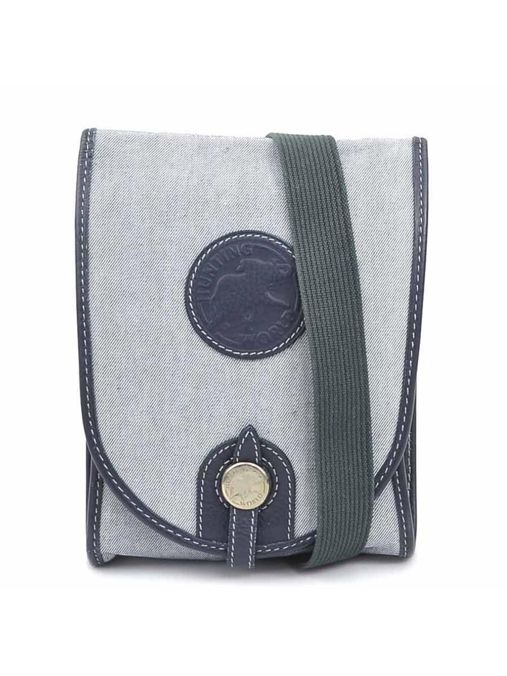 Auth Hunting World Shoulder Bag Navy #300531H75B